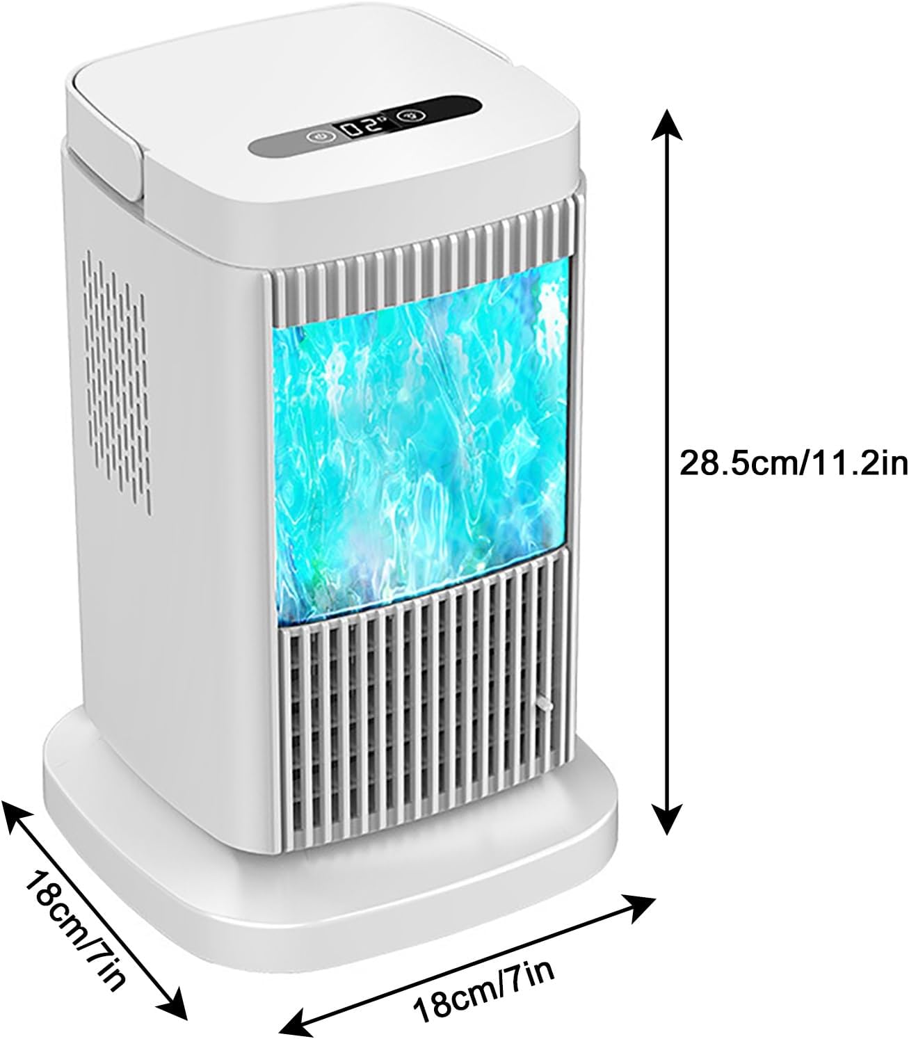 Semiconductor Refrigeration Portable Air Conditioners, Cooling Fan with Touch Screen & 3 Speeds, Mini Fan for Bedroom, Efficient Energy Saving