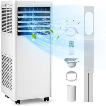 8000 BTU Portable Air Conditioner -SIMOE Portable AC Unit with Fan, cooling, Dehumidifier & Sleep Modes, cools up to 250 Sq.Ft, Air Conditioner Portable with 24H Timer & Remote Control