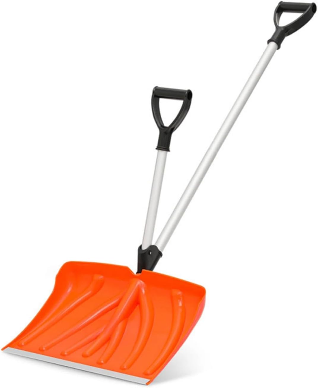 2 in 1 Multipurpose Lightweight Aluminum Snow Shovel with Detachable Handle for Effortlessly Snow Removal Compactly Stor