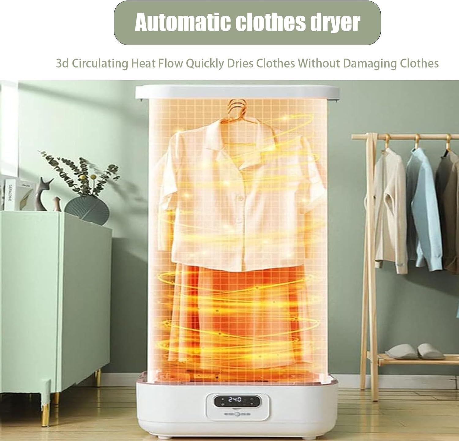Fully Automatic Steam Ironing Dryer，Garment Steamer,Automatic Ironing Machine，Standing Garment Steamer, with Remote Control Electric Clothes Drying Rack, for Clothes & Fabric