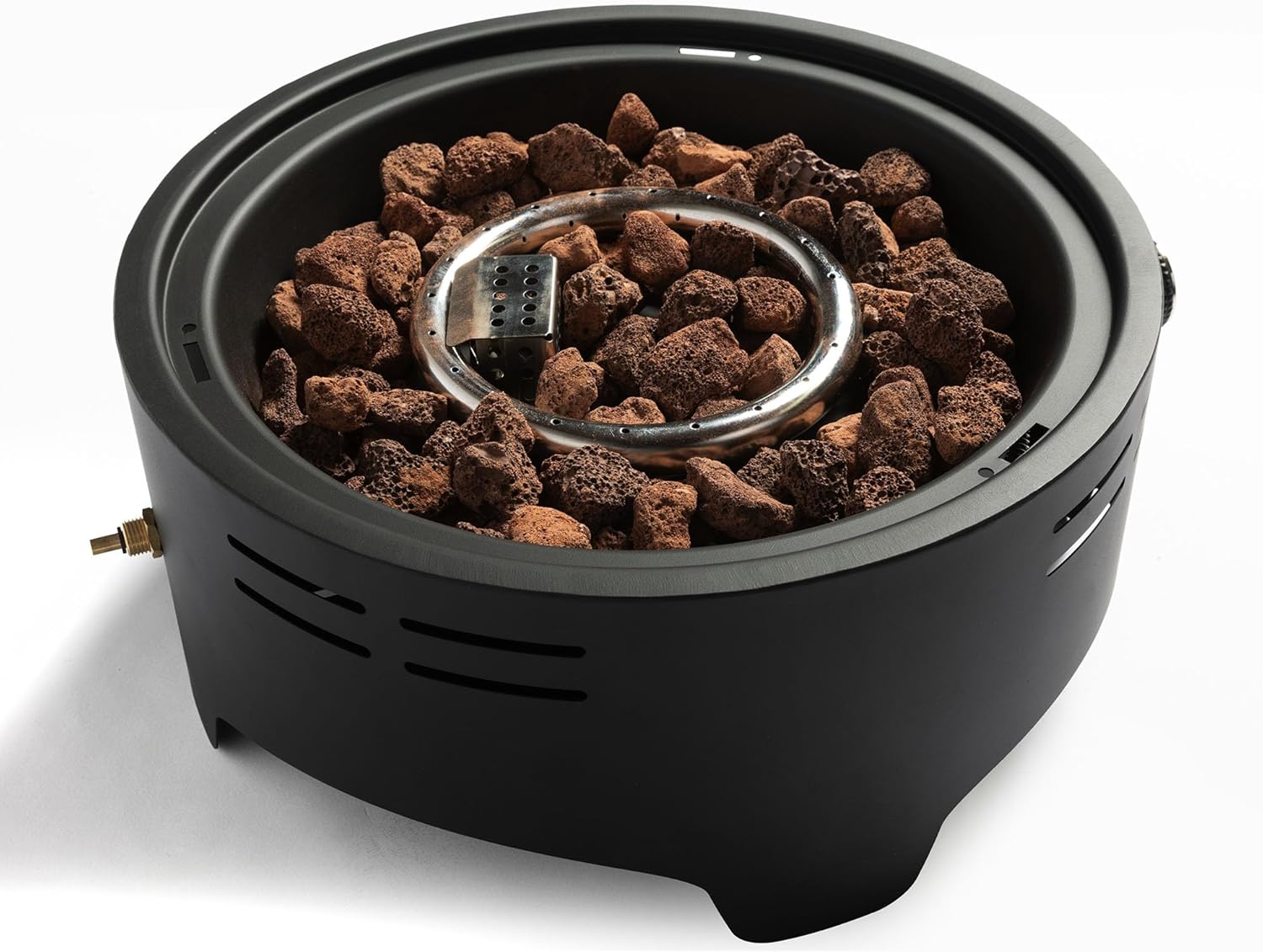 Portable Tabletop Fire Bowl 15-Inch Round Design, 40,000 BTU Compact Steel Fire Pit Provides Ample Heat for Intimate Balcony Gatherings and Small Patio Settings