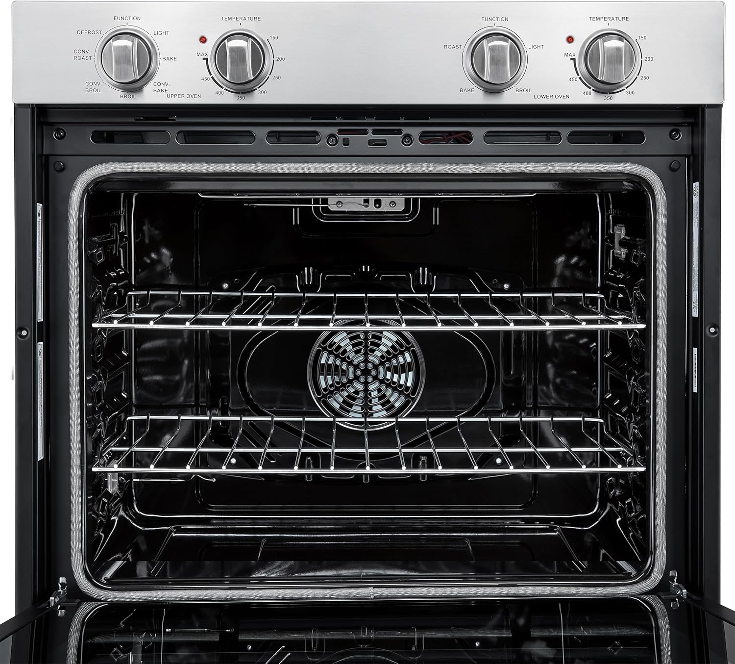 Forno Vomero 30-Inch Double Wall Oven – 10 Cu. Ft. Capacity, Stainless Steel, 7100W Convection, Mechanical Controls, Self-Cleaning Function