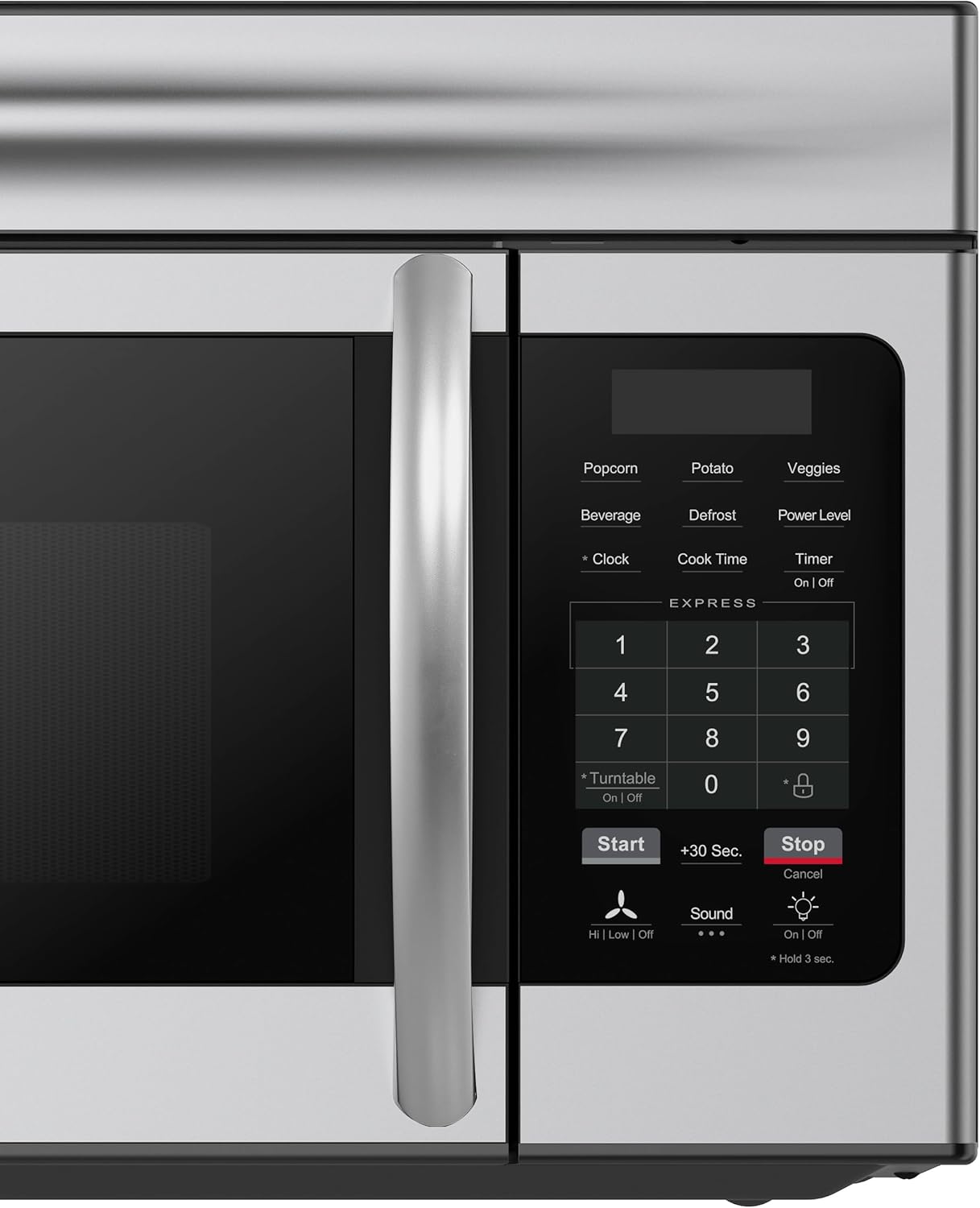 FORNO Scalo 30” Over-the-Range Microwave in Stainless Steel – 1.6 cu.ft. Capacity, 300 CFM Ventilation System, Touch Control Panel, LED Lighting, Multiple Cooking Presets – FOTR3007-3