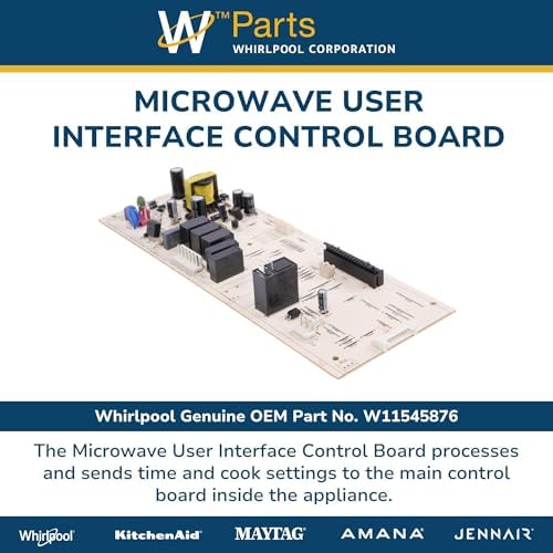 Whirlpool W11545876 OEM Microwave User Interface Control Board, Multicolor
