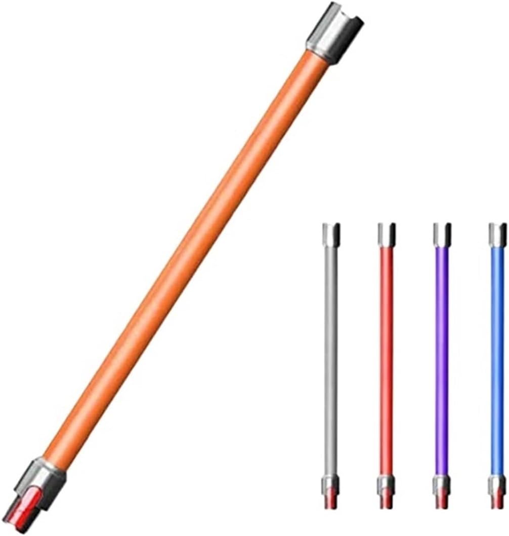 Extension Rod Metal Aluminum Straight Stick Handheld Vacuum Cleaner Straw .Compatible for Dyson. V7 V8 V10 V11 (Color : Orange)