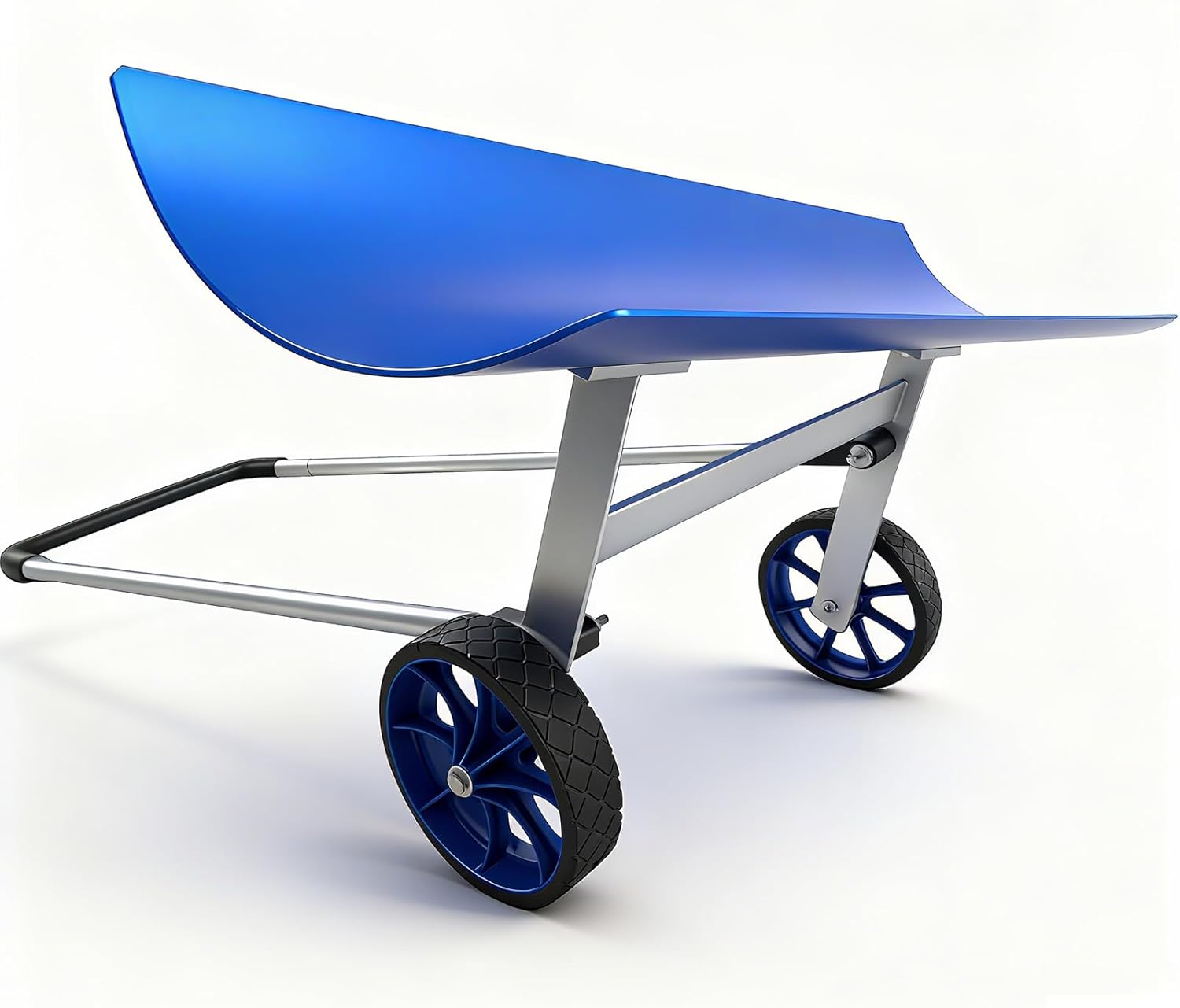 37 Inch Snow Pusher Shovel with Wheels, Adjustable T-Handle Snow Plow, Heavy Duty Metal Blade for Easy Snow Removal, for Driveway, Sidewalk, Deck, Pavement