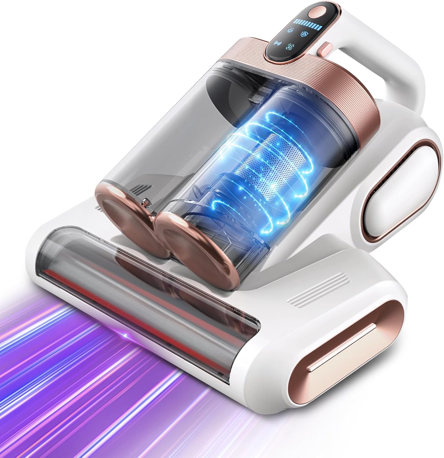 KANAD Cordless Mattress Vacuum Cleaner, 15Kpa Bed Vacuum Cleaner with 253.7nm UV-C Light, HEPA Filter & Ultrasonic, Versatile Handheld Vacuums for Bed, Sofa, Couch, Crib