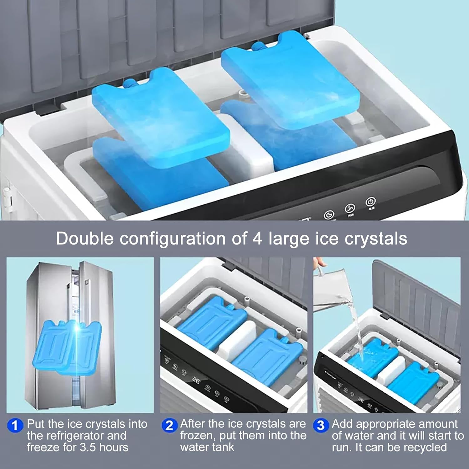 3 in 1 Portable Air Conditioner, Swamp Cooler, Evaporative Air Cooler Outdoor Cooling Fan, 120° Oscillating, 3 Speed for Patio Garage Industry Commercial Use(44.5x34x100cm/18x13x39inch)