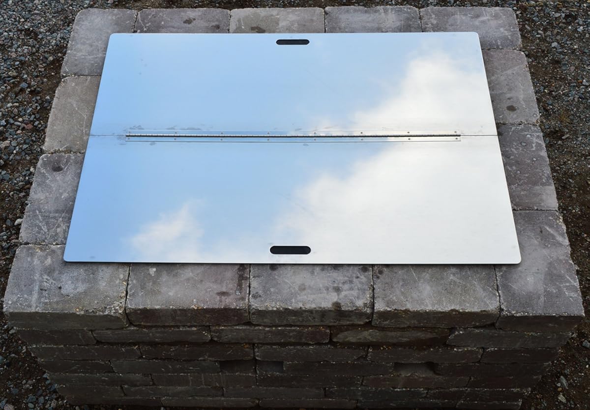 Firebuggz Fire Pit Cover - Stainless Steel Fire Pit Cover, 44