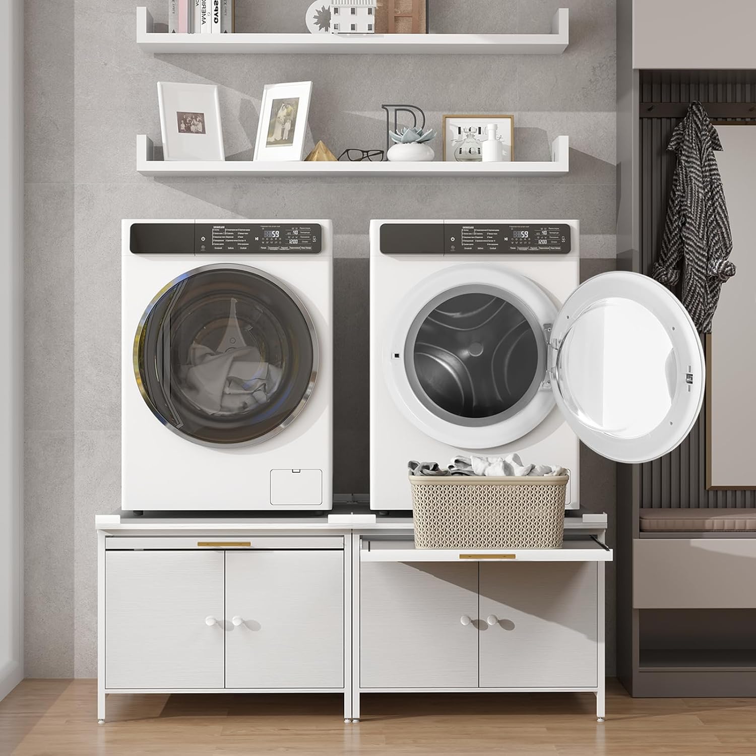 2 Pack Laundry Pedestal for Washer and Dryer, Heavy Duty 29