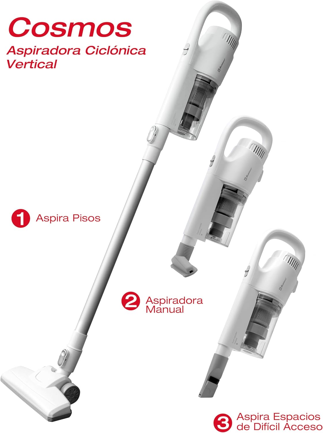Powerful 650W Vertical Vacuum Cosmos | Cyclonic Technology | Bagless & Lightweight | 2-in-1 Design | Efficient Cleaning Solution