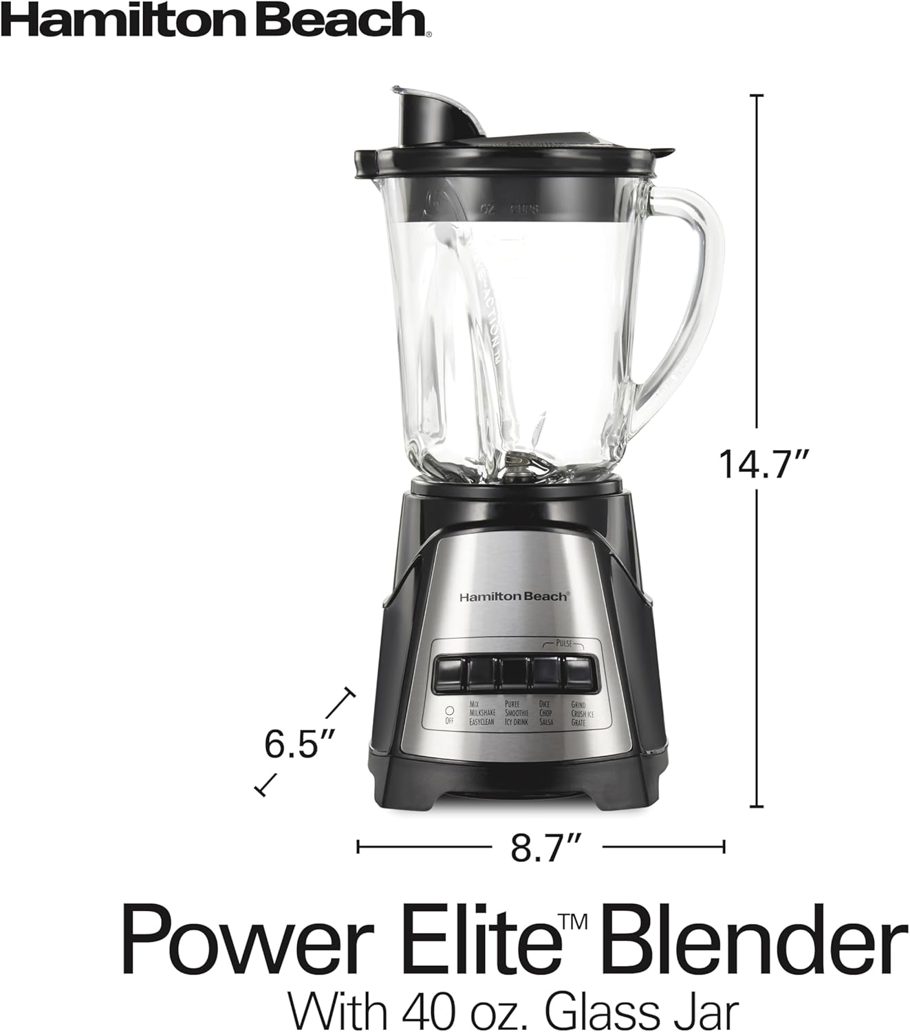 Hamilton Beach Power Elite 58148 Table Top Blender