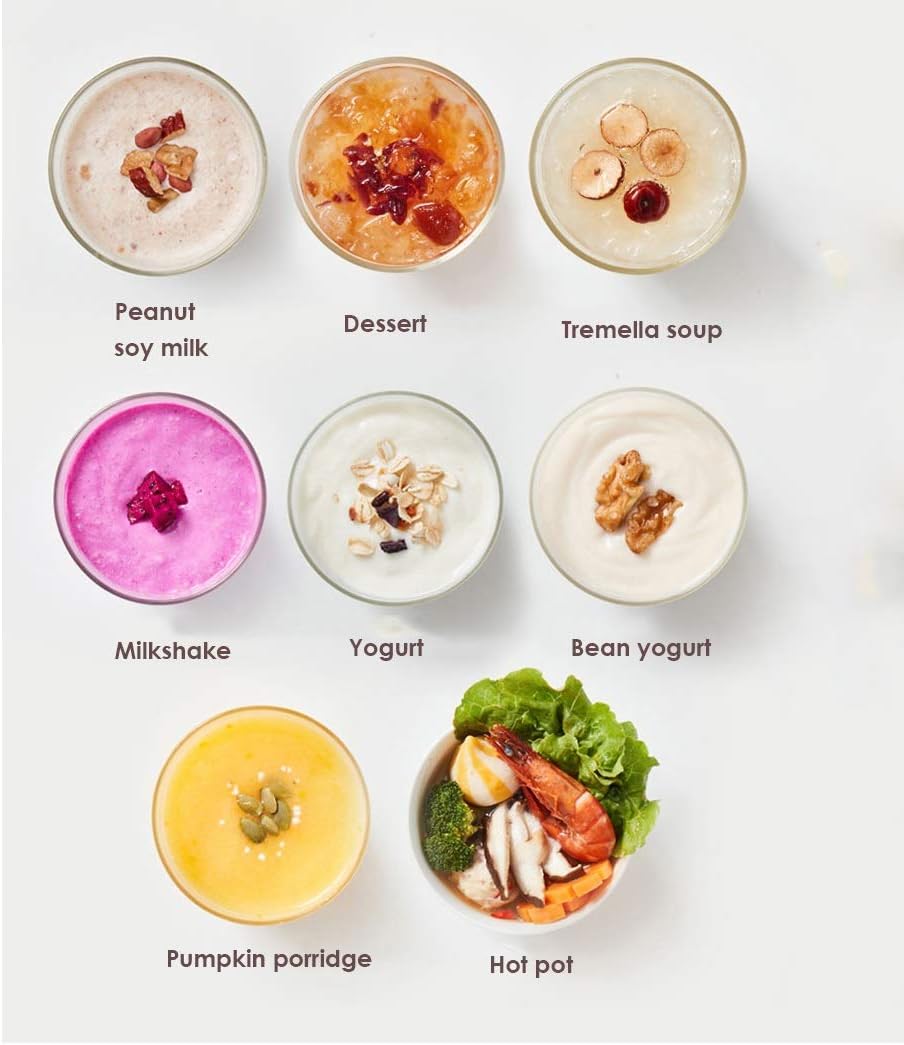 Soymilk Maker Household Mini Cooker Multi Functions Food Blender Convenient Hot Pot Food Mixer(Onecolor)