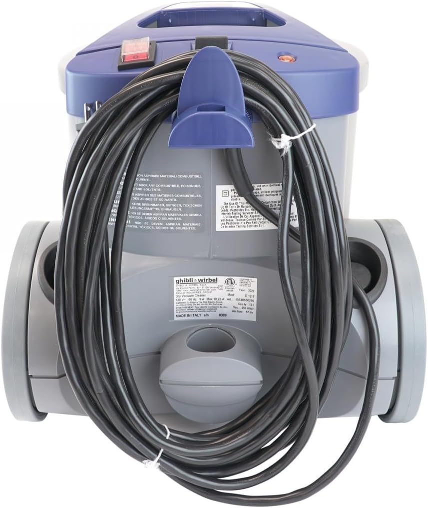 Johnny Vac Commercial Canister Vacuum - On-Board Tools - Paper Bag - Grey & Yellow