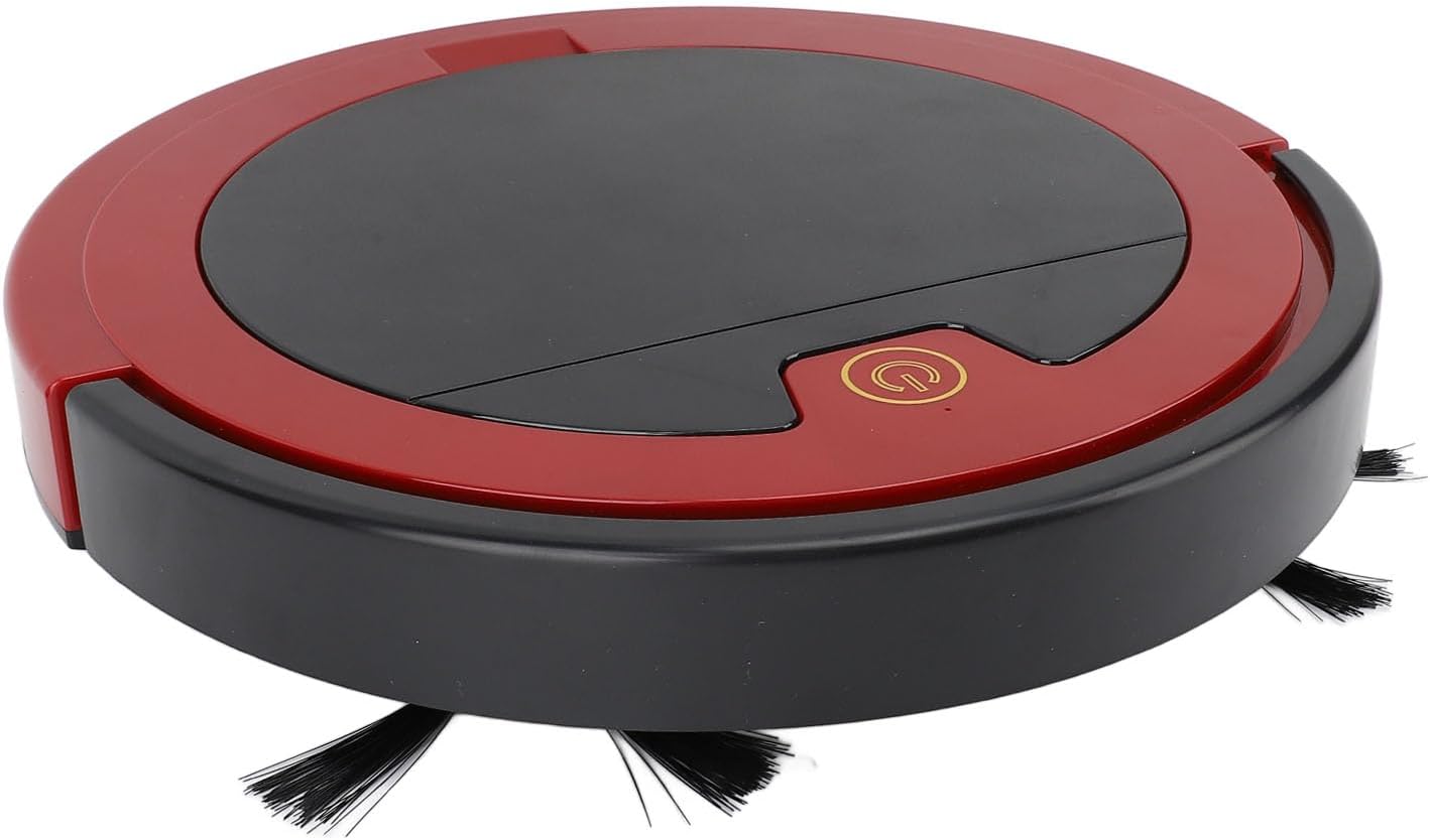 ZJchao Sweeping Robot Strong Suction Mopping Vacuum Cleaner Automatic Avoidance Quiet 3 in 1 Robotic Vacuum for Home (Red)
