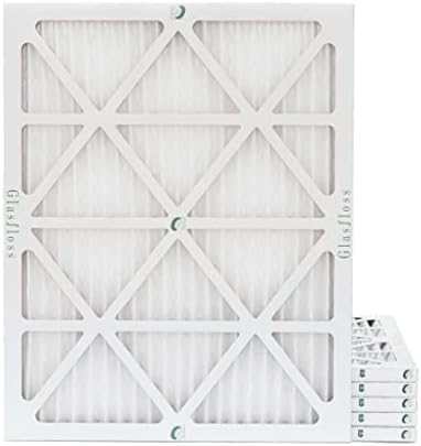 Glasfloss 16x20x1 MERV 10 AC & Furnace Air Filters. Box of 6. Actual Size: 15-1/2 x 19-1/2 x 7/8
