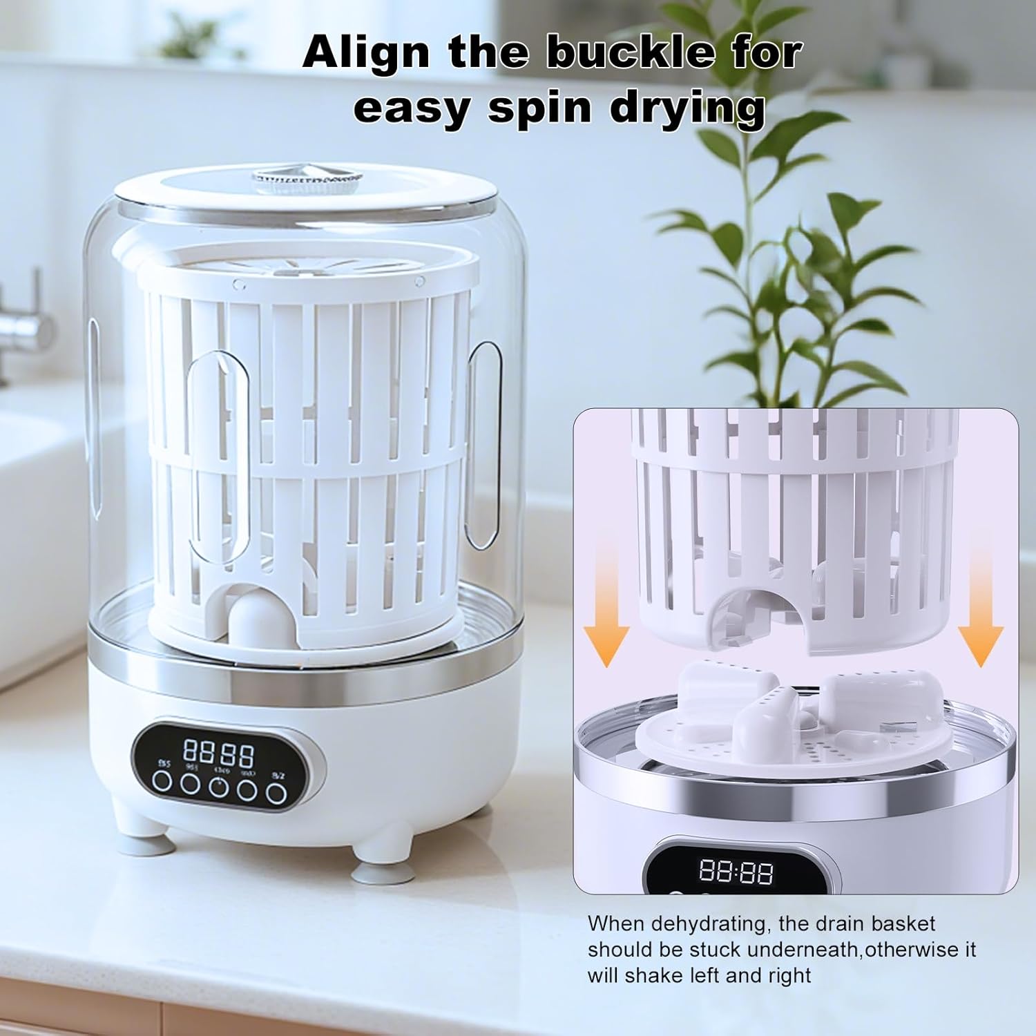 3L Portable Washing Machine,3 In 1 Portable Washer And Dryer Underwear Washing Machine,Mini Lavadora Portatil for Home, Apartment, Hotel, Camping & Travel(3L capacity)