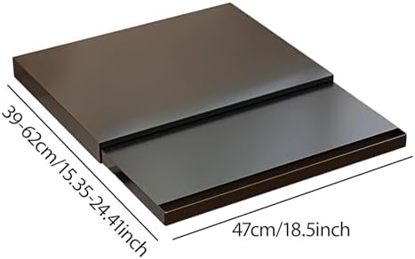 Pull Out Coffee Maker Shelf Organizer Extended Work Table Multipurpose Carbon Steel Sturdy for Microwave, Oven with 2 Tiers, Black