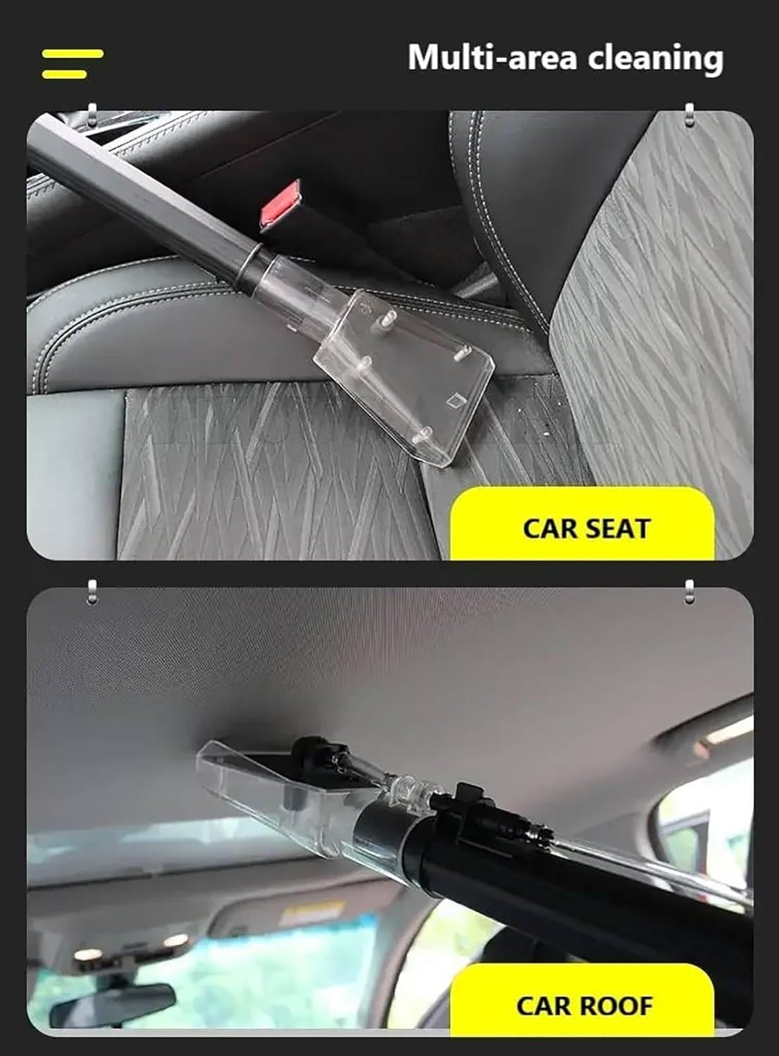 1400W Car Interior Cleaning Machine - 2-in-1 Spray & Extraction, Multifunctional Vacuum Cleaner for Sofa, Curtains & Carpets, Deep Clean for Home & Auto Use