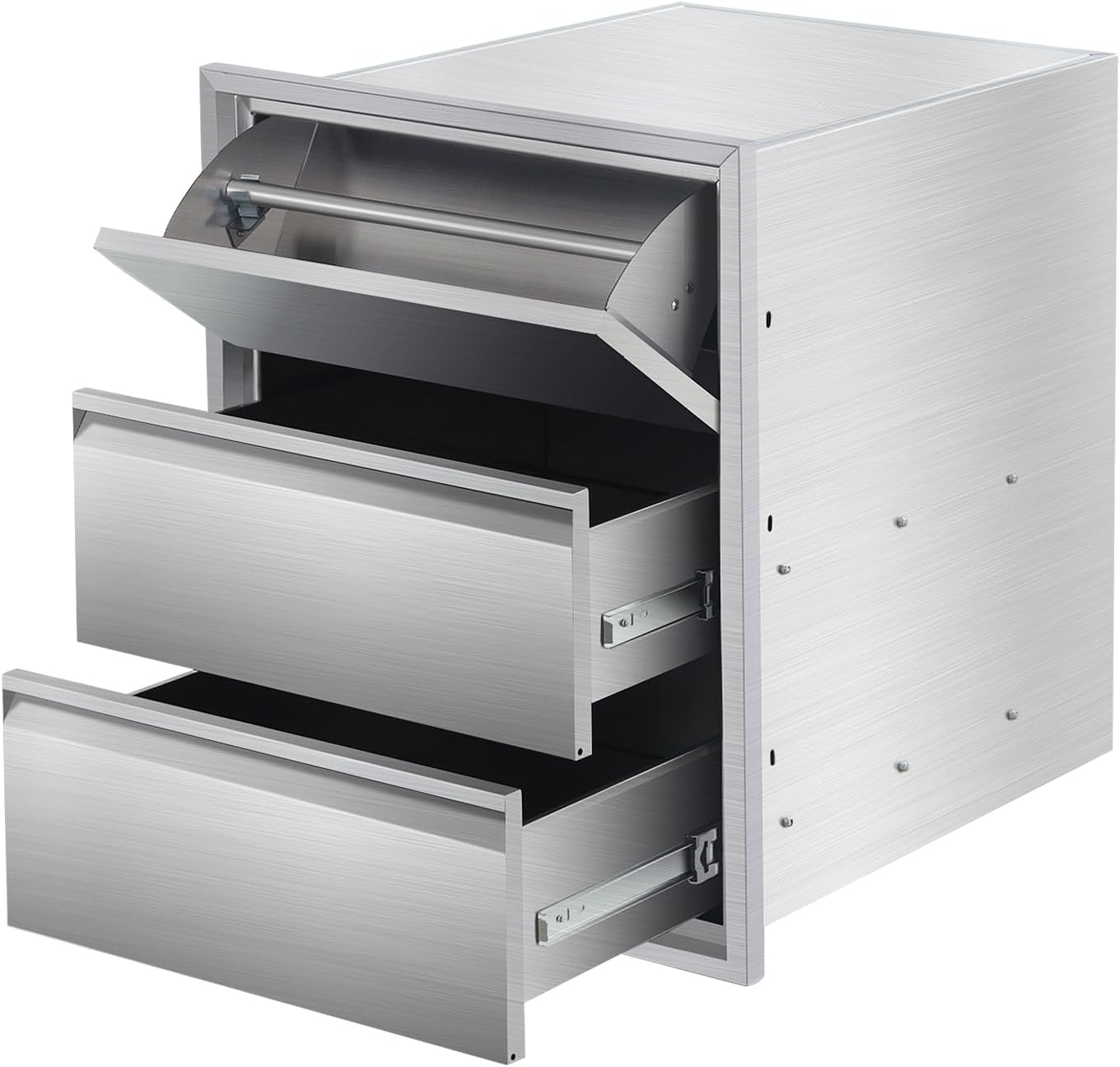 Outdoor Kitchen Drawers with Paper Towel Holder, 18