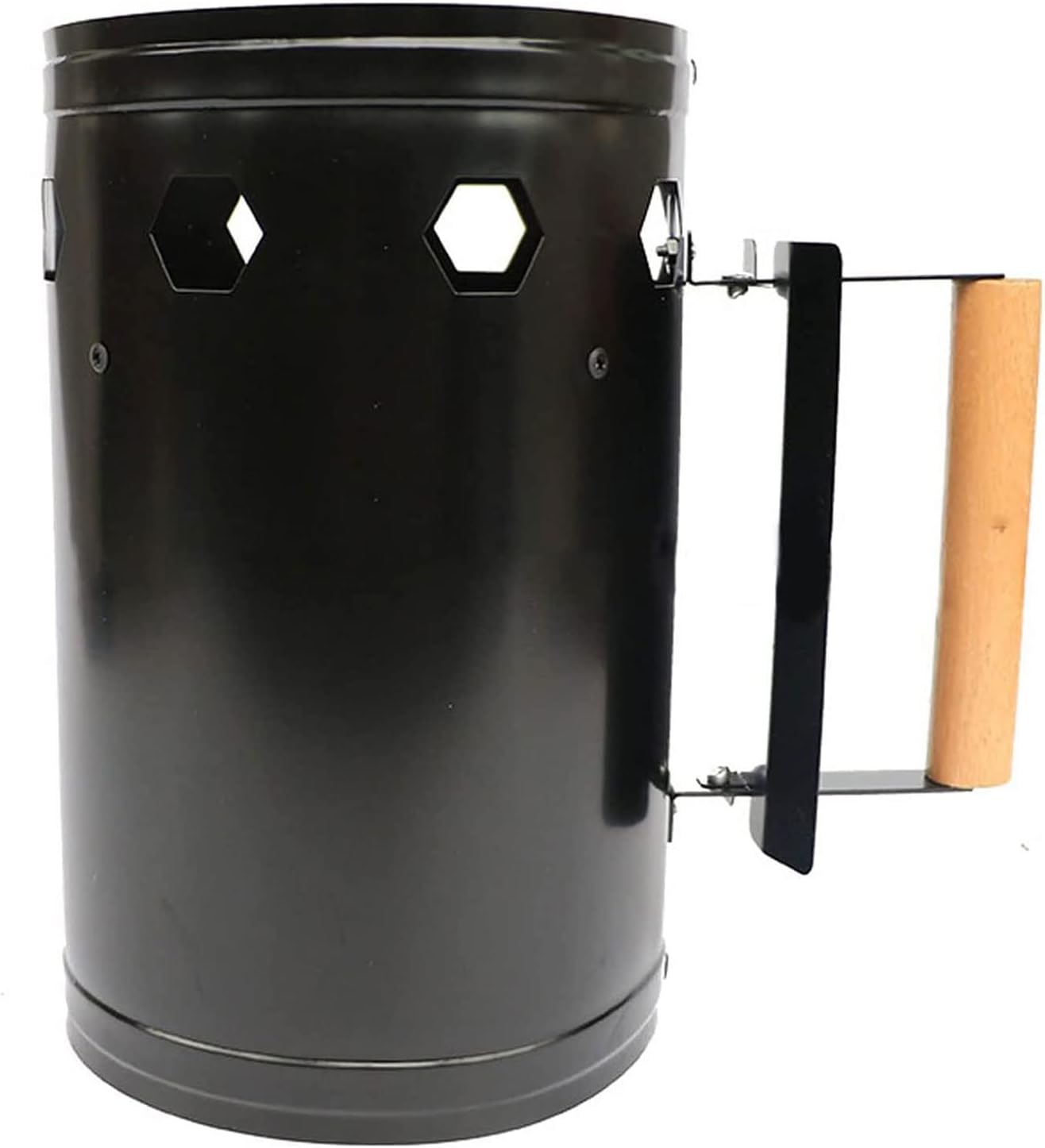 Charcoal Chimney Starter Charcoal Chimney Starter Charcoal Lighter Chimney Quick Rapid Fire Briquette Starters Can Canister with Wooden Handle for Grilling Outdoor Cooking/Camping Accessories