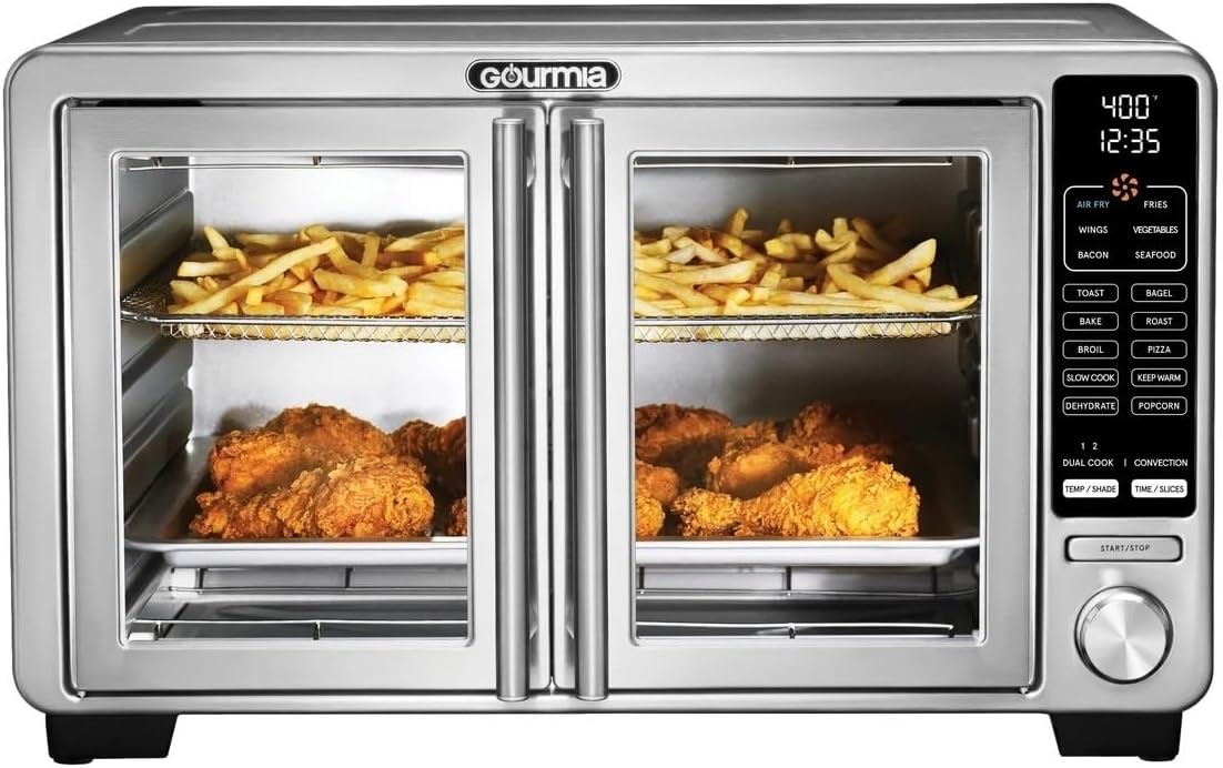 Gourmia XL Digital Air Fryer Toaster Oven with Single-Pull French Doors