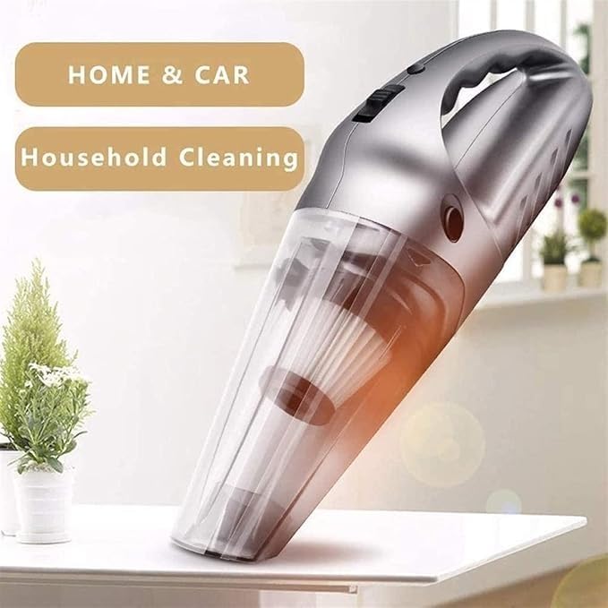 Handheld Vacuum, 4Kpa Powerful Suction Wet & Dry Vacuum Cleaner, Handheld Vacuum Cordless with Quick Tech, Rechargeable Portable Handheld Vac with Stainless Steel HEPA Filter