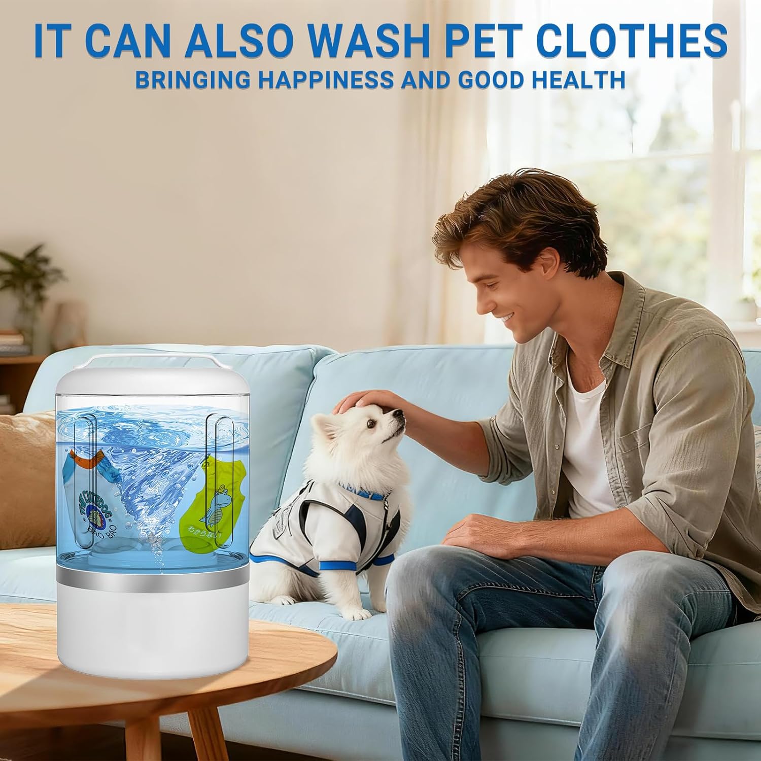 Portable Washing Machine, Mini Washer for Socks & Underwear, 1.5L Compact Electric Ultrasonic Washer for Travel, Dorm, Apartment, 5/15-Min Quick Wash with LED Display