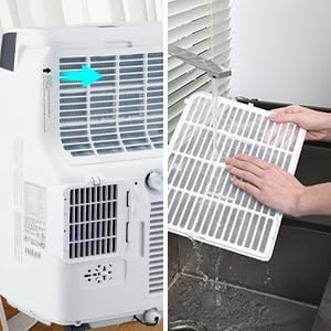 Portable Air Conditioner 14,000 BTU, AC Unit portable Cools up to 750 Sq.Ft, LED Touch Panel/Remote Control/Installation Kits, 3 Speed, Auto Swing, 24H Timer, Quite Air Conditioners for Large Room