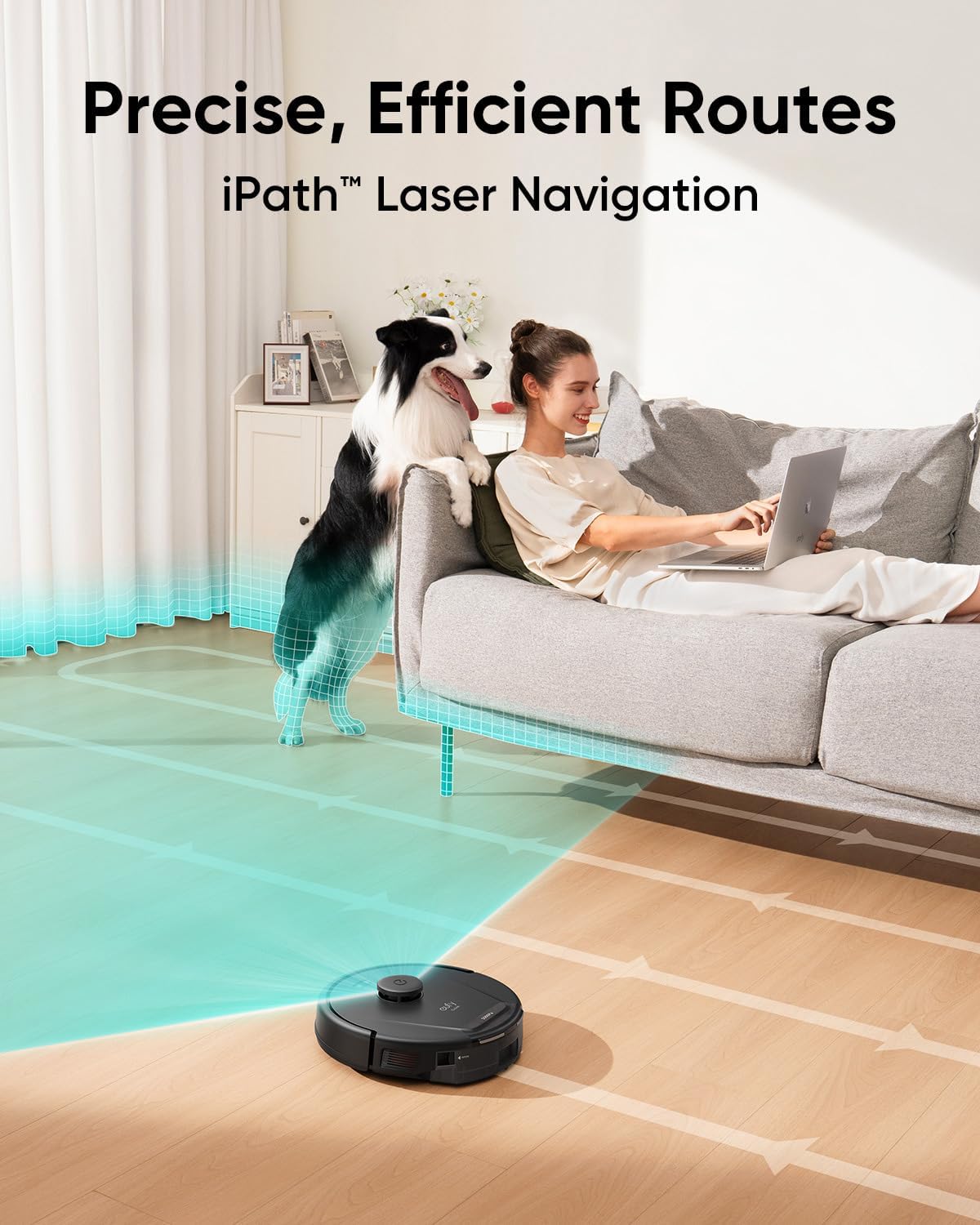 eufy Like-New L60 Hybrid Robot Vacuum with Self Empty Station, Hair Detangling Technology, Up to 60 Days of Hands Free Cleaning, Ultra Strong 5,000 Pa Suction to Remove Hair, Dust, Mop Pad (Renewed)