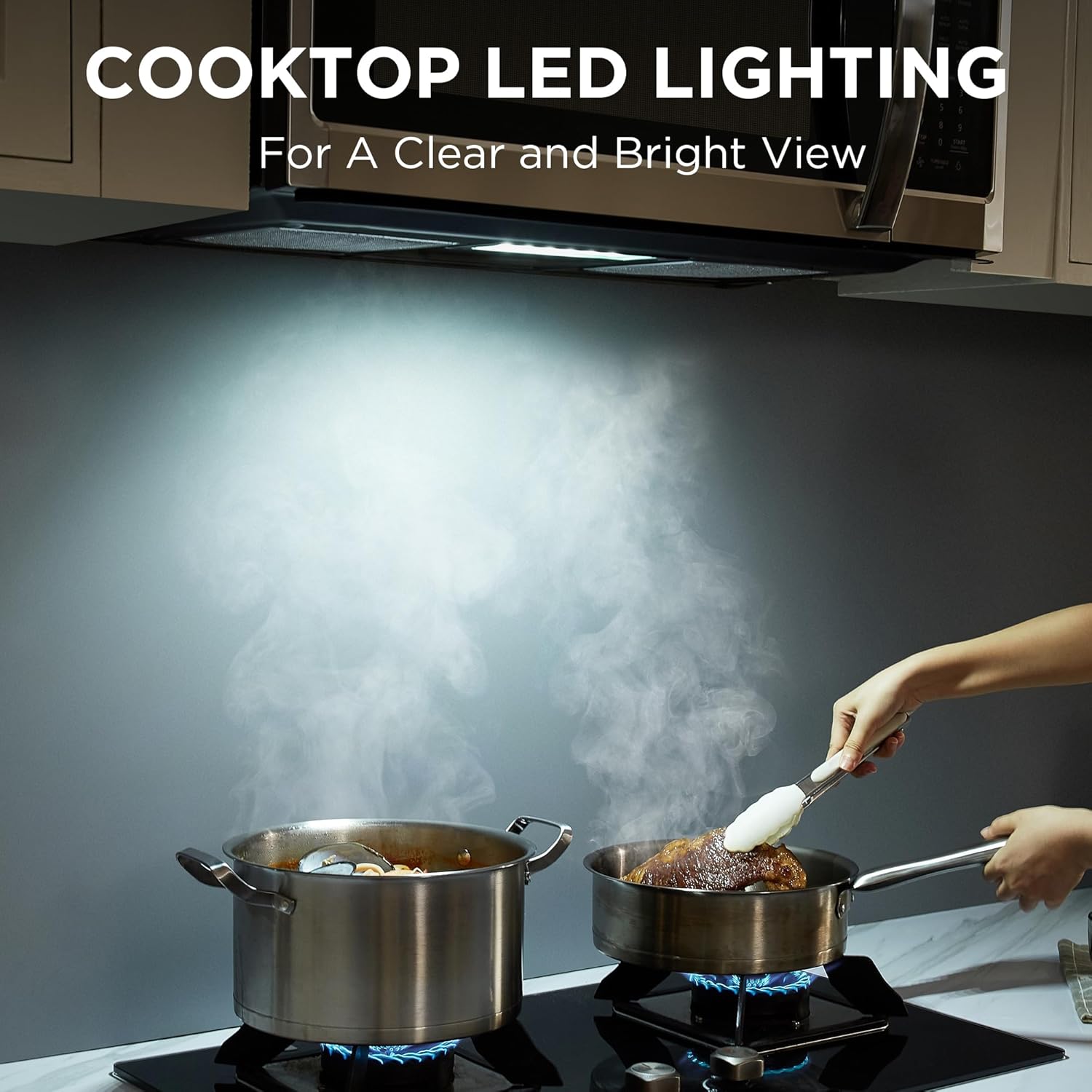 BLACK+DECKER EM044KB19 Over The Range Microwave Oven with One Touch, 1000 Watts, 400 CFM and Auto Cooking, OTR 1.9 Cu.ft