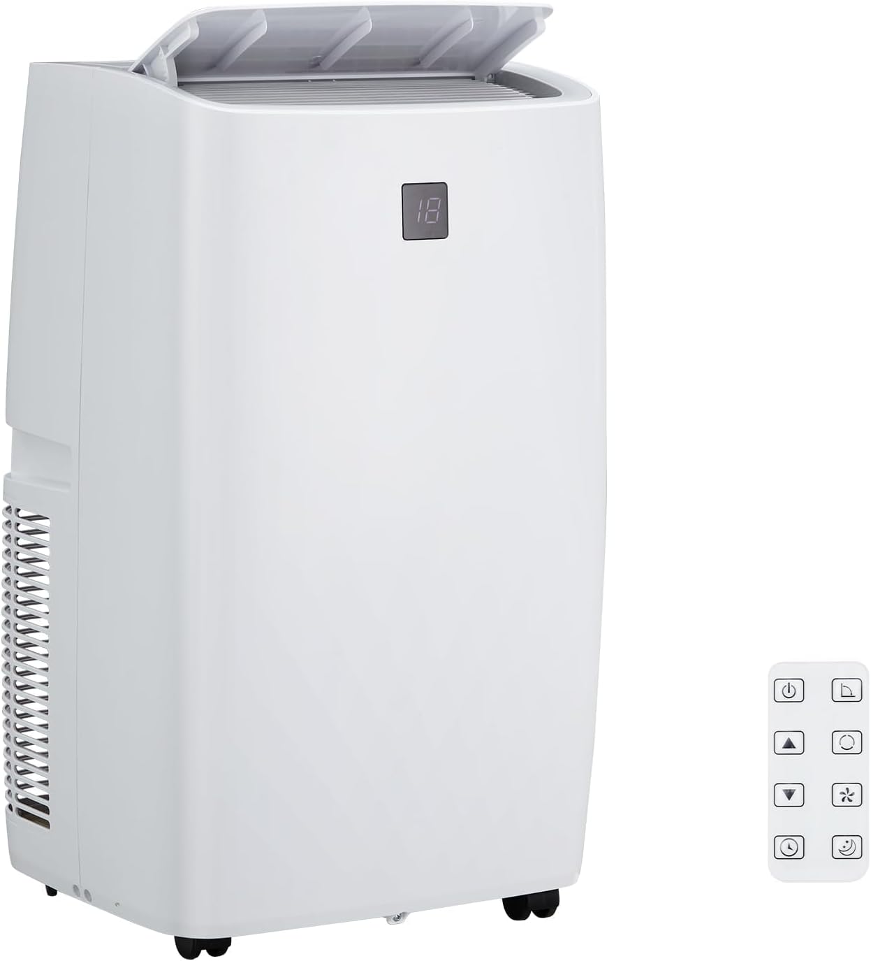 14,000 BTU Portable Air Conditioner Cools Up to 750 Sq.Ft, 3-IN-1 Quiet Portable AC Unit with Remote Control & Installation Kits for Large Room, Smart/Sleep Mode, Auto Swing, 24H Timer
