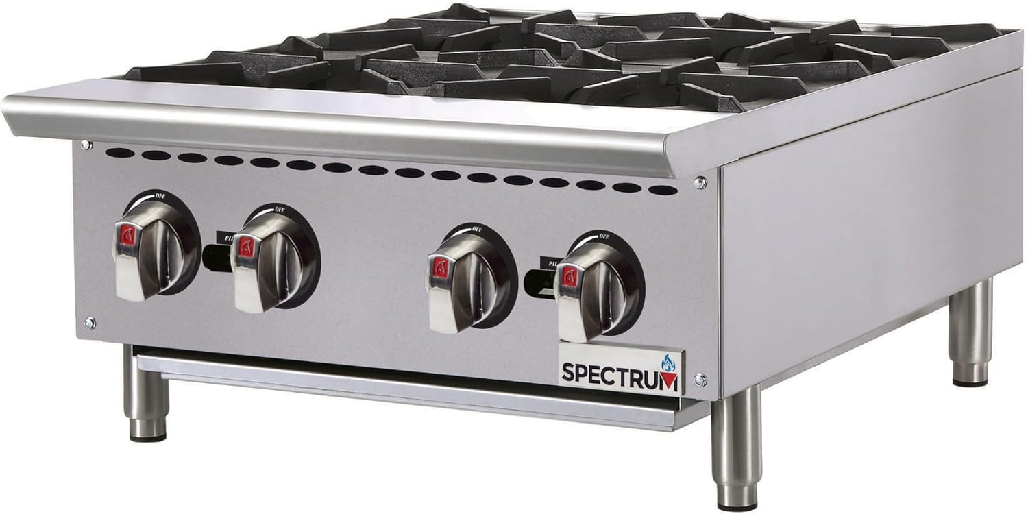 Winco Countertop Natural Gas Hot Plate,4 Burner