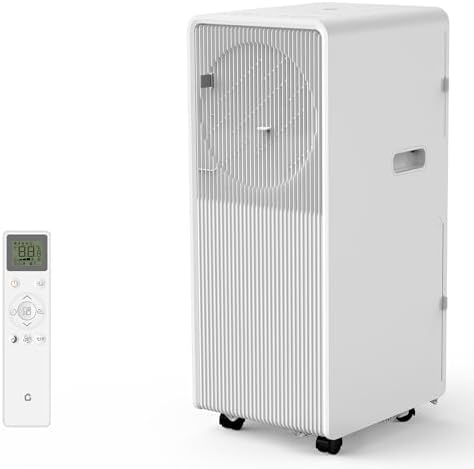 8000 BTU Portable Air Conditioners with Remote Control, 3-in-1 Free Standing Cooling AC Unit with Fan & Dehumidifier, for Room up to 350 Sq.Ft, Sleep Mode, 3 Speed, White