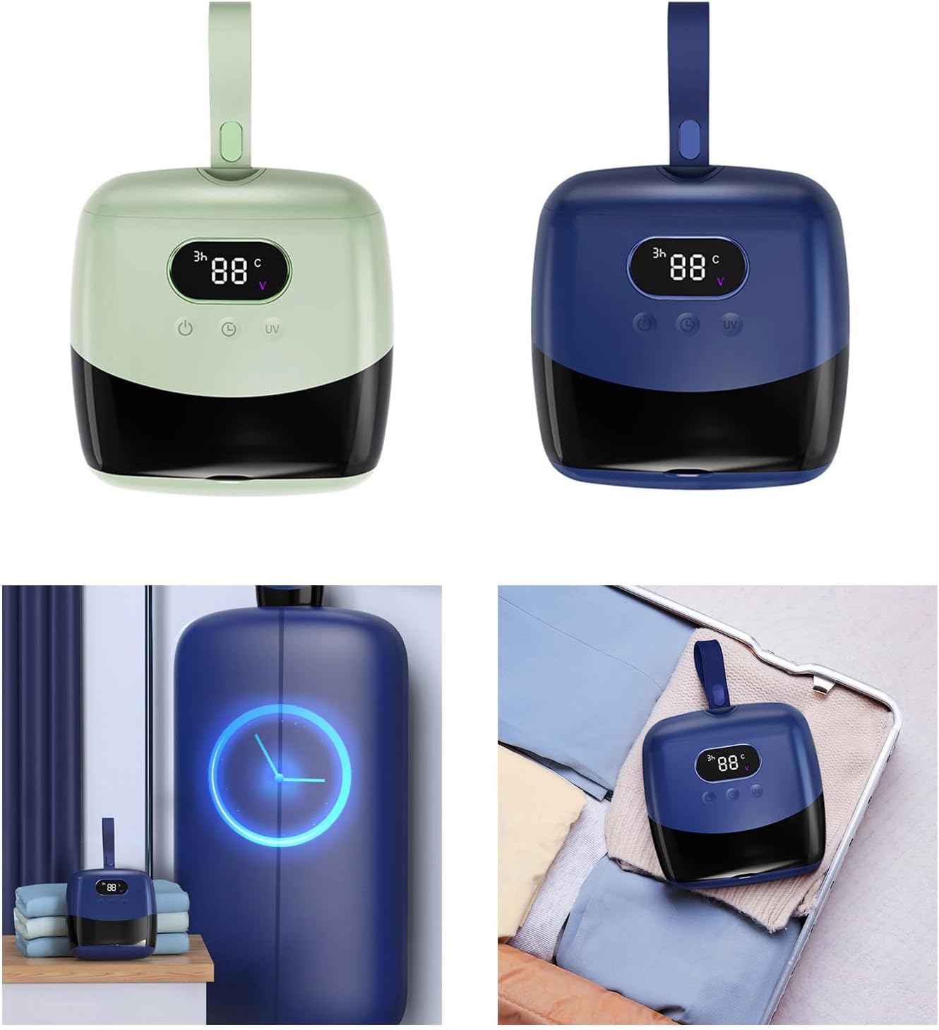 110V Portable Clothes Dryer Foldable For Laundry Electric Cloth Drying Machine For Travel Apartment Camping Home Quiet Household