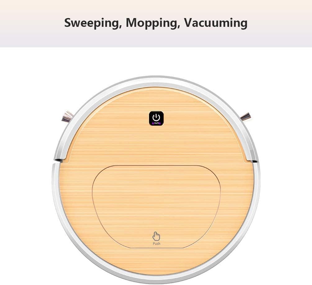 Robot Vacuum Cleaner Sweeping Robotic Robot Vacuum, Intelligent Automatic Sweeping Mopping Vacuuming for All Types of Floor Anti-Fall-Orange (Color : Orange) (Orange)