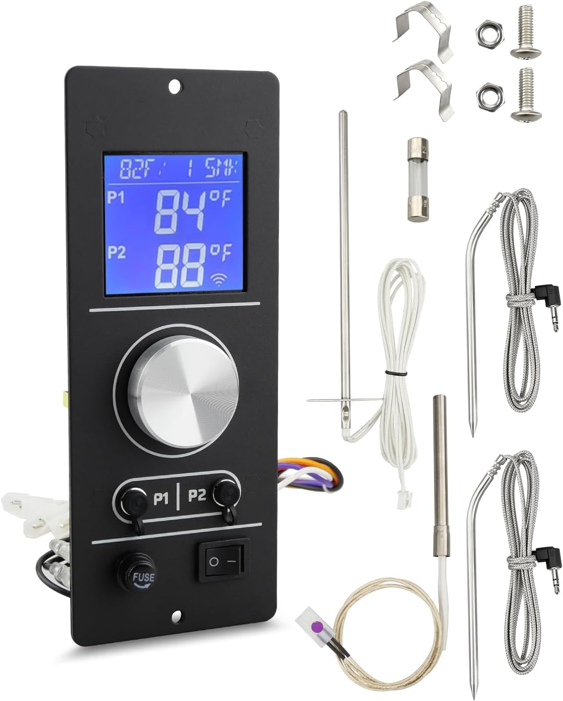 Non-WiFi PID Pellet Grill Controller Fit for Camp Chef Gen 2 Pellet Grill and Smoker PG24-82 Models of Pursuit 20 SG24 Woodwind Classic and More, with Meat Probes Rod Igniter