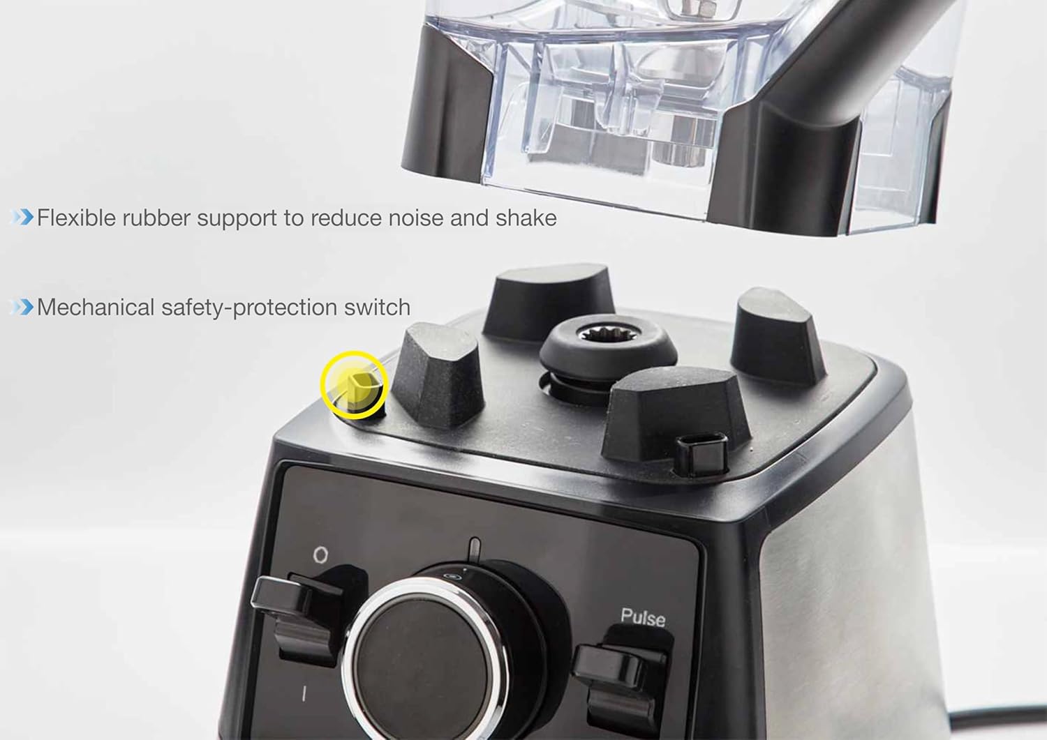 HiCFM Blender, 70 Oz Tritan Jar 2000 Watts 3 Functions for Smoothies, Ice, Sauce with Autonomous Clean, Stainless Steel Blade & Wave Action System