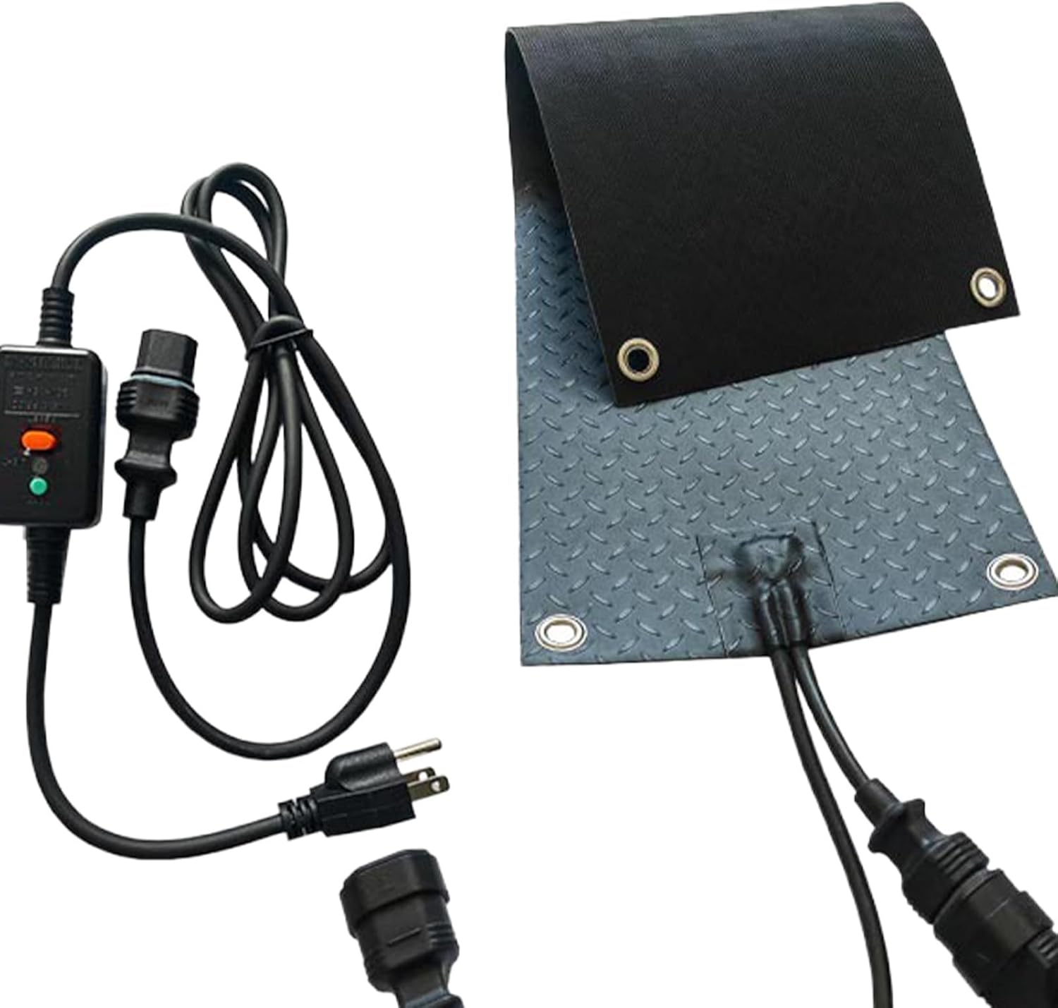 Snow Melting Mats, Heated Outdoor Mats, Ice Melting Pad with Power Cord, 5cm/H Melting Speed, Trusted No-Slip Snow and Ice Melt Heated Sidewalk Mat E-1piece