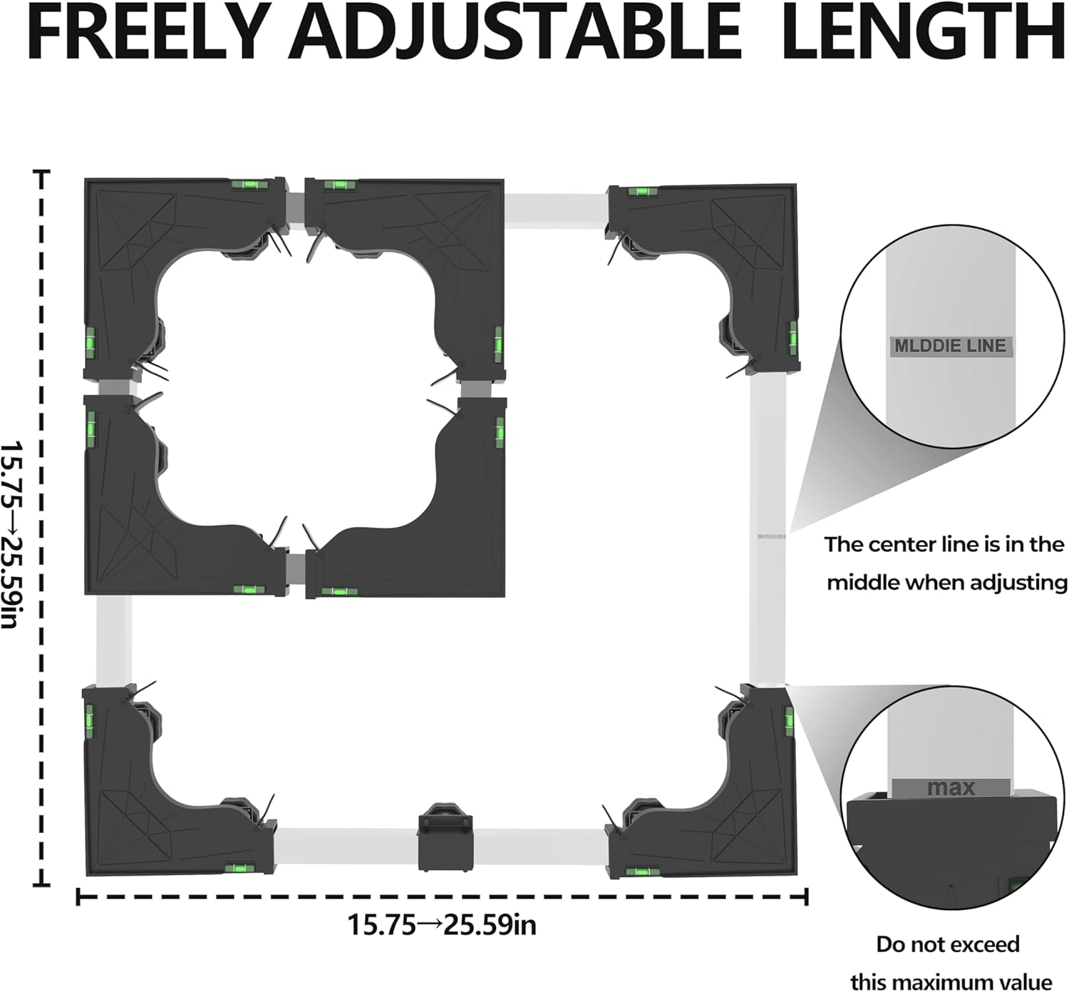 Mini Fridge Stand with Wheels, Adjustable Appliance Dolly Base 16
