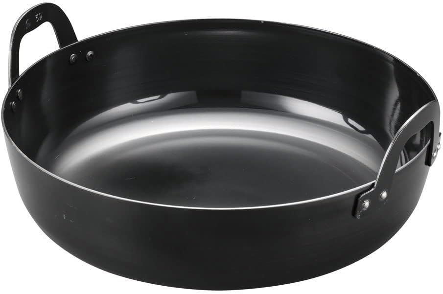 Endoshoji AAG09039 Professional Thick Plate Frying Pot, 15.4 inches (39 cm), Iron, Made in Japan