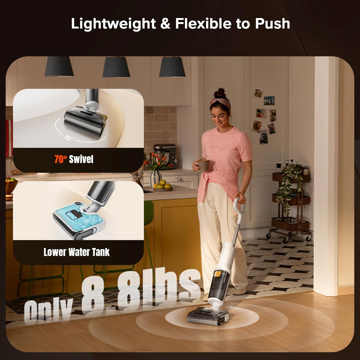 roborock F25 GT Set Wet Dry Vacuum Mop, Wet Dry Vacuum Cleaner Cordless, 20000Pa Floor Cleaner Machine for Tile Hard Floor, 194°F Self Cleaning Mop Combo with 180° Lie-Flat, 2 Extra Roller Brush