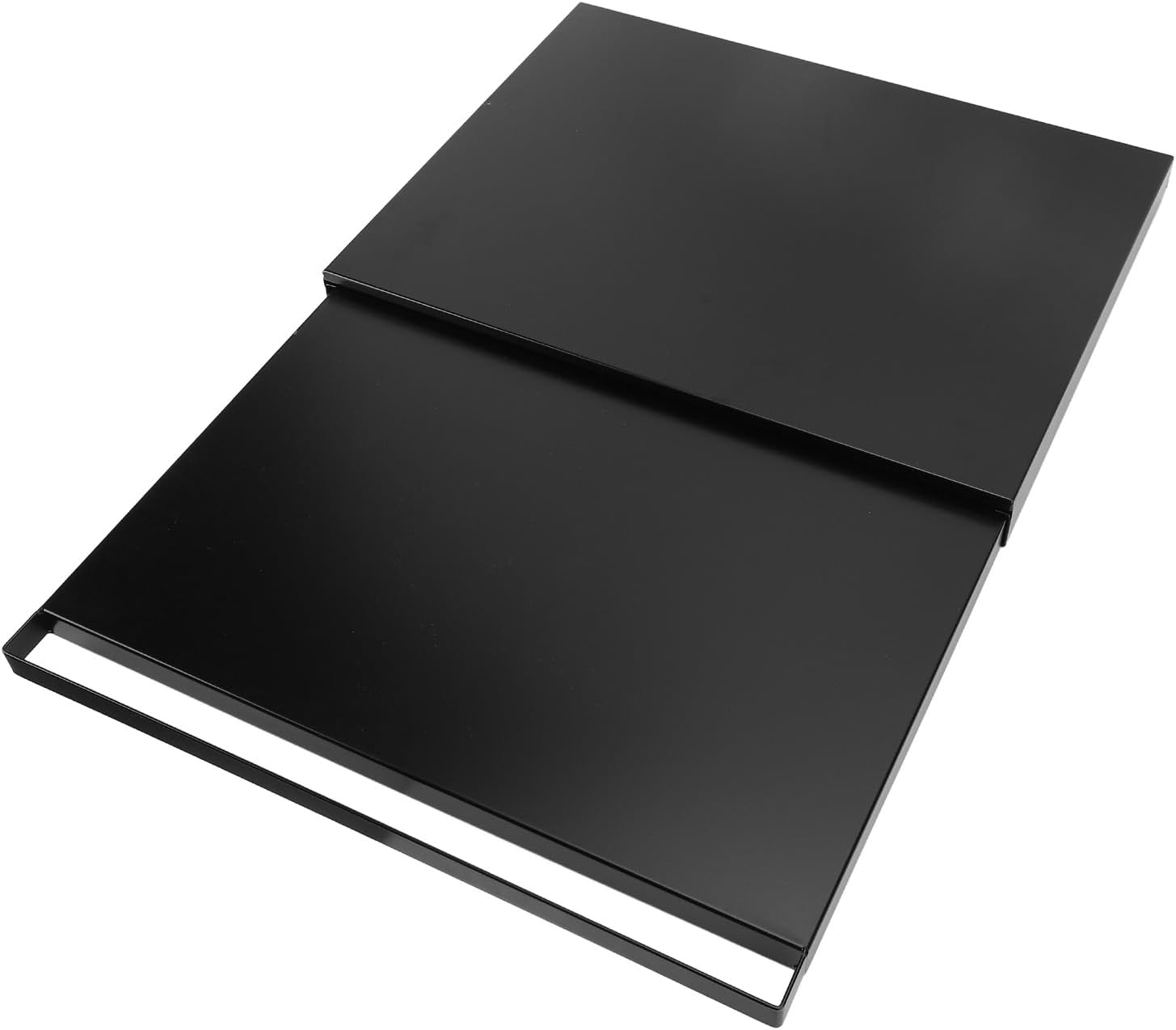 MAVIS LAVEN Coffee Maker Sliding Tray, Carbon Steel Organizer with Storage Capacity 55lbs for Microwave Oven and Small Kitchen Appliances (Black)