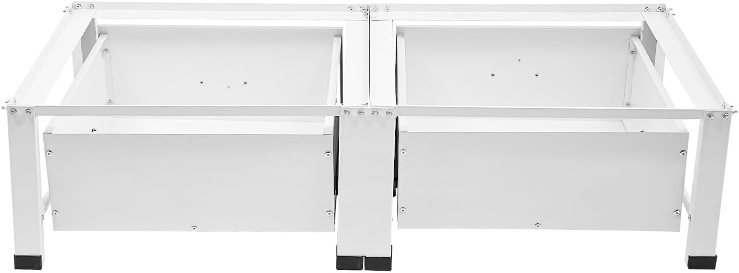 2 Pack Laundry Pedestals with Drawer, Washer and Dryer Pedestals Double Base Frame for Washing Machine and Dryer 440lbs Capacity Washing Machine Pedestal for Laundry Rooms, Utility Room