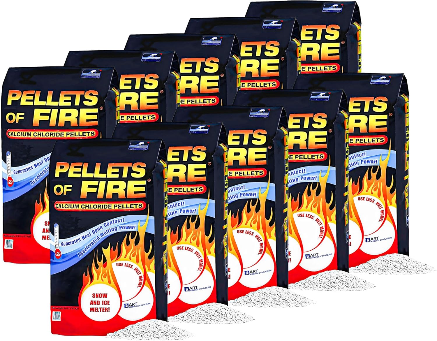 Snow Joe 10 Pack Snow & Ice Melter, Heat-Generating Pellets, Non-Staining Melt, 20 Lb Bag - Fast-Acting Ice Remover for Driveway, Concrete, Sidewalk, and Outdoor Spaces, CP20