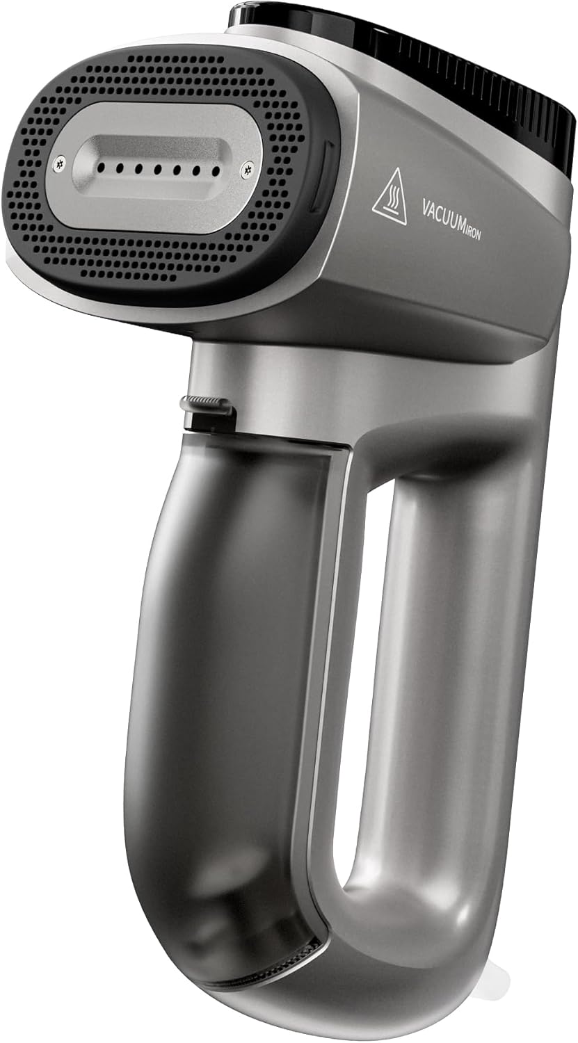 GKJ Steamer for Clothes, Vacuum Steamer 2300 Pa Suction, Handheld Travel Steamers for Clothes, Steaming & Ironing 2 In 1, Auto-Grip, Removes Wrinkle