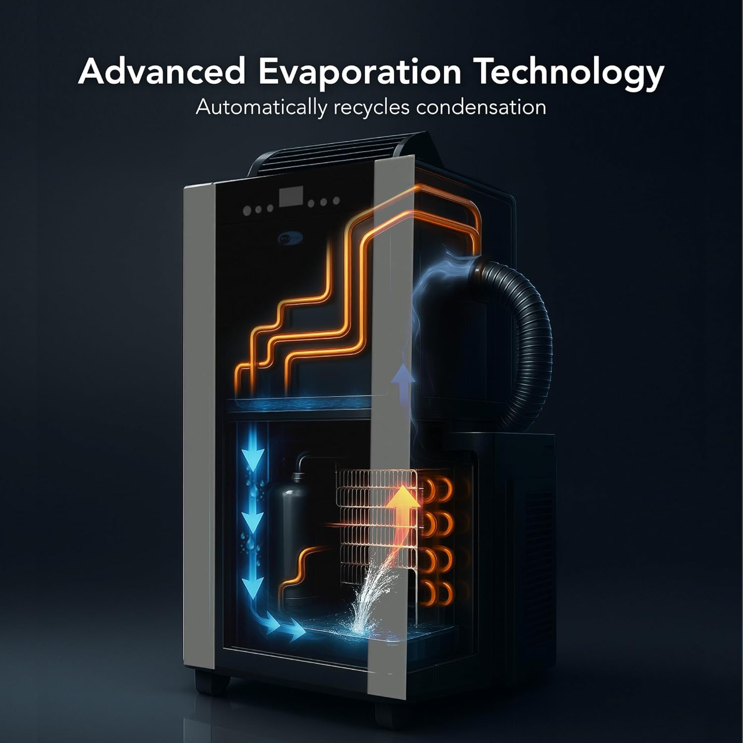 Whynter Portable Air Conditioner 14,000 BTU & Heater with Dual Hose Dehumidifier & Cooling Fan for 500 Sq Ft Rooms, Includes AC Unit Window Kit, ARC-14SH (9,200 SACC)