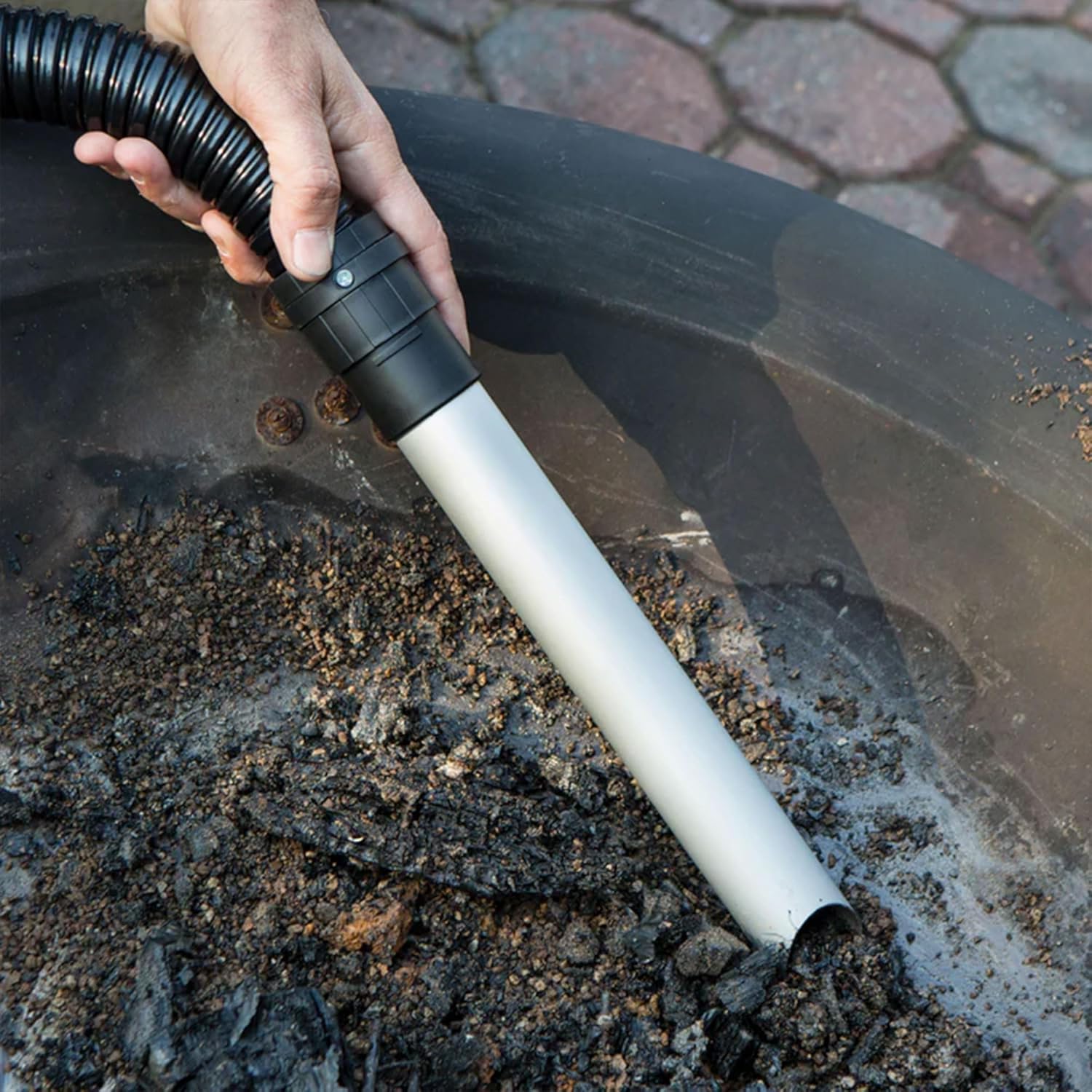 Snow Joe Bagless Ash Vacuum Cleaner Machine, Metal Canister with Hose and Filter, 4.8 Gallon, 4-Amp Motor - Vacuuming and Cleaning Equipment for Home, Garage and Outdoor Spaces, ASHJ201