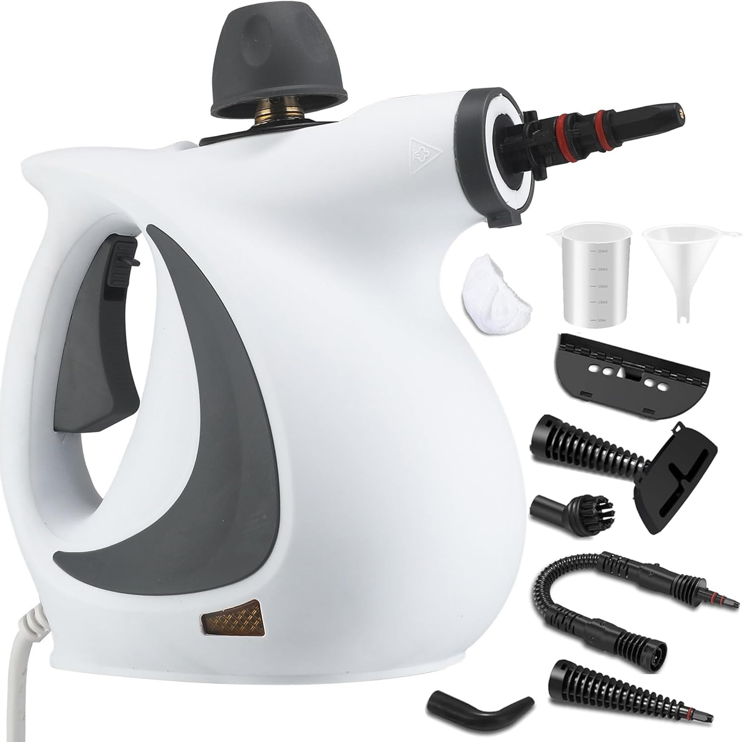 Saker Steam Disinfection Cleaner – Handheld Multi-Purpose Steamer with 8 Accessories, Powerful 1500W Steam, Child Lock & Safety Cap for Home, Kitchen, Appliances（1 Set Steam Cleaner）