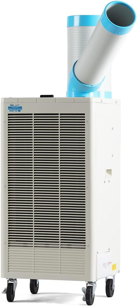 Uninex Indoor Outdoor KoolZone Mobile Spot Cooler N407-TC Portable Air Conditioner Industrial Grade 8,920BTU 9.22CER R410A Refrigerant